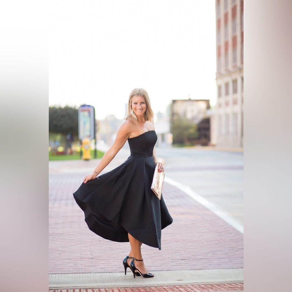 C/Meo Collective Making Waves Strapless Dress